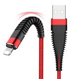 Knitted Charging Cable Lightning USB Charger Charging Data Sync Cable for iPhone 8 7 6s 6 5 X black