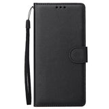 For Samsung J4 plus Flip-type Leather Protective Phone Case with 3 Card Position Buckle Design Phone Cover  black