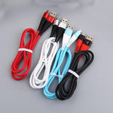 Knitted Charging Cable Lightning USB Charger Charging Data Sync Cable for iPhone 8 7 6s 6 5 X black