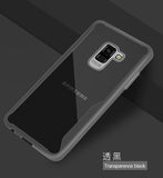 For Samsung A8 2018/A530 Ultra Slim Translucent Back Cover Non-slip Shockproof TPU Full Protective Case  Transparent gray