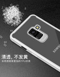 For Samsung A8 2018/A530 Ultra Slim Translucent Back Cover Non-slip Shockproof TPU Full Protective Case  Transparent gray
