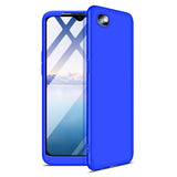 For OPPO Realme C2 Ultra Slim PC Back Cover Non-slip Shockproof 360 Degree Full Protective Case Silver black silver