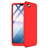For OPPO Realme C2 Ultra Slim PC Back Cover Non-slip Shockproof 360 Degree Full Protective Case Silver black silver