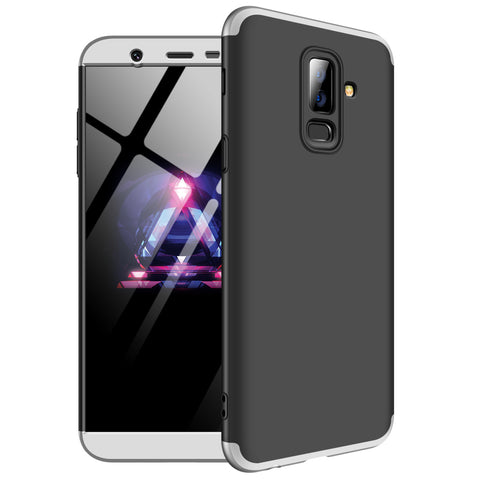 For Samsung J8 2018 360 Degree Protective Case Ultra Thin Hard Back Cover silver black silver