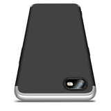 For OPPO Realme C2 Ultra Slim PC Back Cover Non-slip Shockproof 360 Degree Full Protective Case Silver black silver