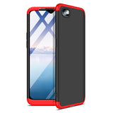 For OPPO Realme C2 Ultra Slim PC Back Cover Non-slip Shockproof 360 Degree Full Protective Case Silver black silver