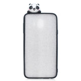 For Samsung J4 2018/J4 Plus Phone Case 3D Cartoon Panda Bamboo Cellphone Back Shell Shockproof Smartphone Cover Black