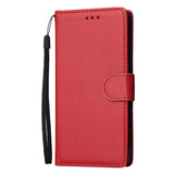 For HUAWEI P30 lite/nova 4E Flip-type Leather Protective Phone Case with 3 Card Position Buckle Design Phone Cover  red