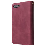 For iPhone 6 / 6S iPhone 6 plus / 6S plus iPhone 7 / 8 iPhone 7 plus / 8 plus Smart Phone Cover Coin Pocket with Cards Bracket Zipper Phone PU Leather Case Phone Cover  iPhone 7 plus / 8 plus