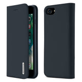 For iPhone 9 Mobile Phone Cover Magnetic Leather Protective Case with Card Slot Bracket Royal blue