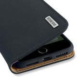 For iPhone 9 Mobile Phone Cover Magnetic Leather Protective Case with Card Slot Bracket Royal blue