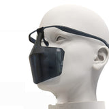 Protective Mask Spectacle Type Splash Proof Anti Droplet Quarantine Women Man Mask Adult Face Shields  black_1 pc