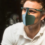 Protective Mask Spectacle Type Splash Proof Anti Droplet Quarantine Women Man Mask Adult Face Shields  black_1 pc