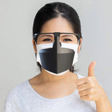 Protective Mask Spectacle Type Splash Proof Anti Droplet Quarantine Women Man Mask Adult Face Shields  black_1 pc