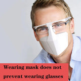 Protective Mask Spectacle Type Splash Proof Anti Droplet Quarantine Women Man Mask Adult Face Shields  purple_1 pc