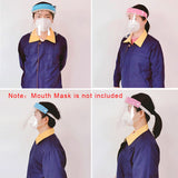 Grown-up Protective Mask Household Safety Transparent Face Mask PET Double-sided Anti-fog Anti-Oil Splatter Face Shield Mask blue_1 pc