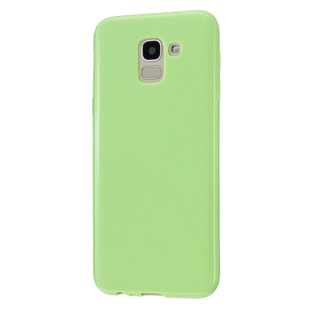For Samsung A6/A6 Plus 2018 Smartphone Case Soft TPU Precise Cutouts Full Body Protection Mobile Phone Shell Fluorescent green