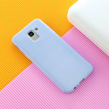 For Samsung A6/A6 Plus 2018 Smartphone Case Soft TPU Precise Cutouts Full Body Protection Mobile Phone Shell Sakura pink