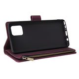 For Samsung NOTE 10 Lite Case Smartphone Shell Wallet Design Zipper Closure Overall Protection Cellphone Cover  2 blue