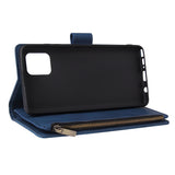 For Samsung NOTE 10 Lite Case Smartphone Shell Wallet Design Zipper Closure Overall Protection Cellphone Cover  2 blue