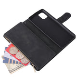 For Samsung NOTE 10 Lite Case Smartphone Shell Wallet Design Zipper Closure Overall Protection Cellphone Cover  1 black