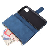 For Samsung NOTE 10 Lite Case Smartphone Shell Wallet Design Zipper Closure Overall Protection Cellphone Cover  2 blue
