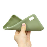 For Samsung A01/ A11/A21/A41/A51/A71/A81/A91 Mobile Phone Case Lovely Candy Color Matte TPU Anti-scratch Non-slip Protective Cover Back Case 10 beans green