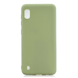 For Samsung A01/ A11/A21/A41/A51/A71/A81/A91 Mobile Phone Case Lovely Candy Color Matte TPU Anti-scratch Non-slip Protective Cover Back Case 10 beans green