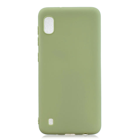 For Samsung A01/ A11/A21/A41/A51/A71/A81/A91 Mobile Phone Case Lovely Candy Color Matte TPU Anti-scratch Non-slip Protective Cover Back Case 10 beans green