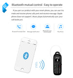 L8star 2G GSM Bm70 Mini Mobile Phone Wireless Bluetooth Earphone Cellphone Stereo Headset Unlocked GTSTAR Small Phone white
