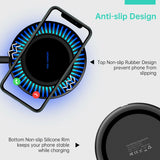 Wireless Fast Charger Qi 15W Charging Stand Pad Mat Dock For iPhone/Samsung/LG black