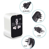 USB Charging Adapter Multifunctional UK Plug Travel Converter Suitable for iPhone iPad Samsung Bluetooth Speaker Black with white