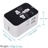 USB Charging Adapter Multifunctional UK Plug Travel Converter Suitable for iPhone iPad Samsung Bluetooth Speaker Black with white
