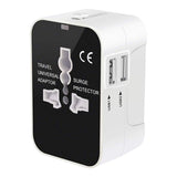 USB Charging Adapter Multifunctional UK Plug Travel Converter Suitable for iPhone iPad Samsung Bluetooth Speaker Black with white