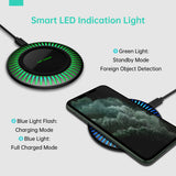 Wireless Fast Charger Qi 15W Charging Stand Pad Mat Dock For iPhone/Samsung/LG black