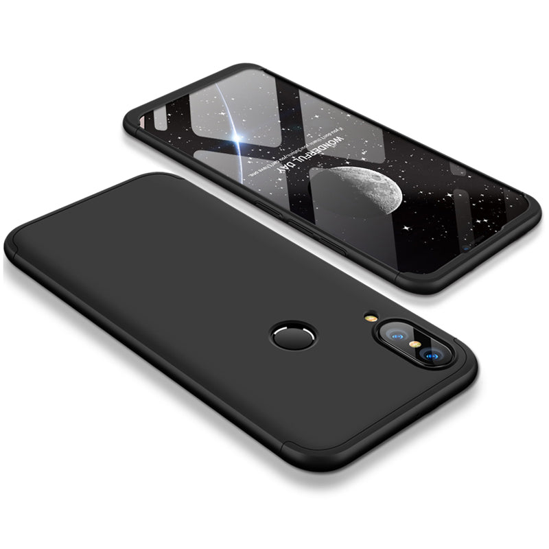 For HUAWEI P20 Lite/Nova 3E 3 in 1 Fashion Ultra Slim Full Protective Back Cover  black