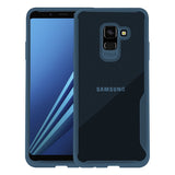 For Samsung A6 2018 Eurasia Edition Ultra Slim Translucent Back Cover Non-slip Shockproof TPU Full Protective Case  Transparent Blue