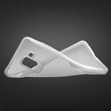 For Samsung A6 2018 Eurasia Edition Ultra Slim Translucent Back Cover Non-slip Shockproof TPU Full Protective Case  Transparent White