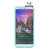 For Redmi 8/8A/5/Note 8T Mobile Phone Case Cute Cellphone Shell Soft TPU Cover with Cartoon Pig Duck Bear Kitten Lovely Pattern Light blue