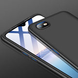 For OPPO Realme C2 Ultra Slim PC Back Cover Non-slip Shockproof 360 Degree Full Protective Case black