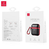Leather Case Cover Protective Skin Earphones Charging Case for AirPods Grey