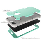 For iPhone 7 plus PC+ Silicone 2 in 1 Hit Color Tri-proof Shockproof Dustproof Anti-fall Protective Cover Back Case purple