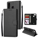 For HUAWEI P30 lite/nova 4E Flip-type Leather Protective Phone Case with 3 Card Position Buckle Design Phone Cover  black