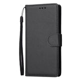 For HUAWEI P30 lite/nova 4E Flip-type Leather Protective Phone Case with 3 Card Position Buckle Design Phone Cover  black
