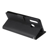 For HUAWEI P30 lite/nova 4E Flip-type Leather Protective Phone Case with 3 Card Position Buckle Design Phone Cover  black