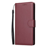 For HUAWEI P30 lite/nova 4E Flip-type Leather Protective Phone Case with 3 Card Position Buckle Design Phone Cover  black