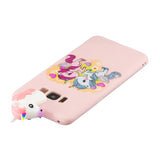 For Samsung S8 3D Cartoon Lovely Coloured Painted Soft TPU Back Cover Non-slip Shockproof Full Protective Case Light pink