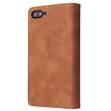 For iPhone 6 / 6S iPhone 6 plus / 6S plus iPhone 7 / 8 iPhone 7 plus / 8 plus Smart Phone Cover Coin Pocket with Cards Bracket Zipper Phone PU Leather Case Phone Cover  iPhone 7 plus / 8 plus