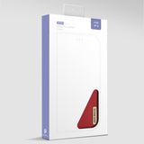 For iPhone 9 Mobile Phone Cover Magnetic Leather Protective Case with Card Slot Bracket red