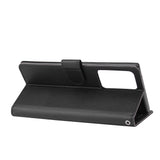 For Samsung Note 20/Note 20 Ultra PU Leather Three-card Photo Frame Front Buckle Mobile Phone shell black